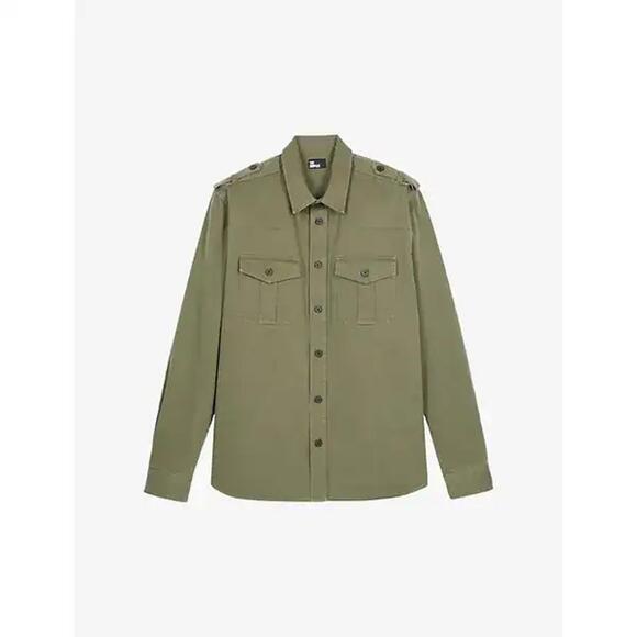 The Kooples Khaki Officer Style Shirt Jacket Men’s Size Small NWT MRSP $395 - Picture 10 of 10